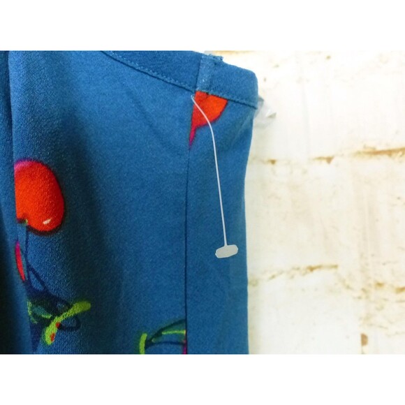 Modcloth Tank Top Womens XS Blue Cherry Bomb Print Coquette 90s Kidcore Retro - Picture 9 of 15